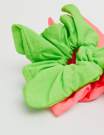 Set elastice de par 2 bucati Mango, verde/roz