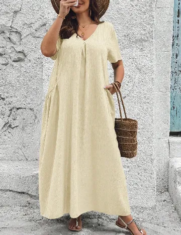 Rochie lunga SHEIN CURVE, crem