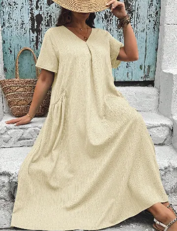 Rochie lunga SHEIN CURVE, crem