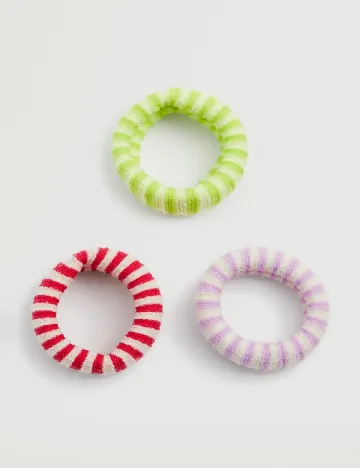 Set elastice de par 3 bucati Mango, mix culori