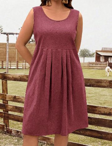 Rochie scurta SHEIN CURVE, roz pudra inchis