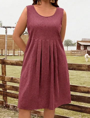 Rochie scurta SHEIN CURVE, roz pudra inchis