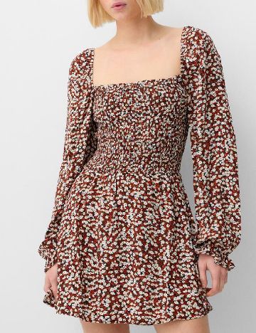 Rochie scurta Bershka, floral print