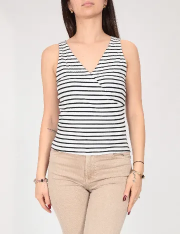 Maiou Bershka, alb/negru