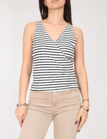 Maiou Bershka, alb/negru