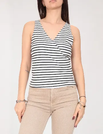 Maiou Bershka, alb/negru