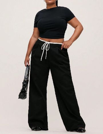 Pantaloni SHEIN CURVE, negru
