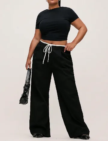 Pantaloni SHEIN CURVE, negru