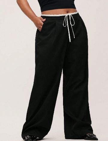 Pantaloni SHEIN CURVE, negru