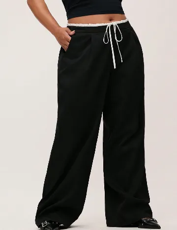 Pantaloni SHEIN CURVE, negru