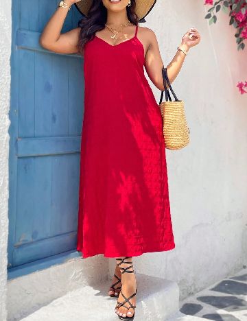 Rochie medie SHEIN CURVE, rosu
