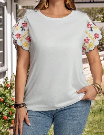 Bluza SHEIN CURVE, alb