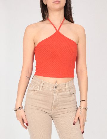 Top Bershka, portocaliu