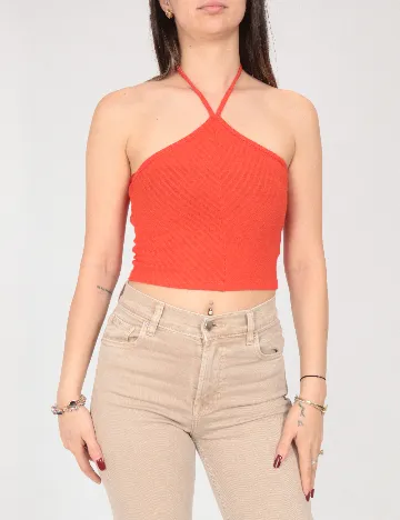 Top Bershka, portocaliu