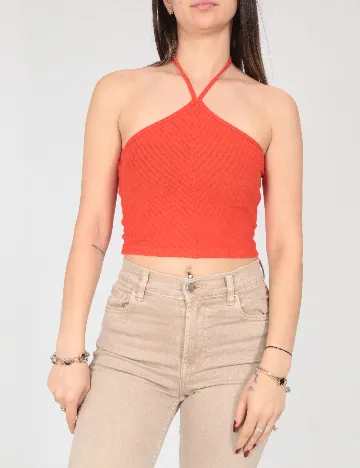 Top Bershka, portocaliu