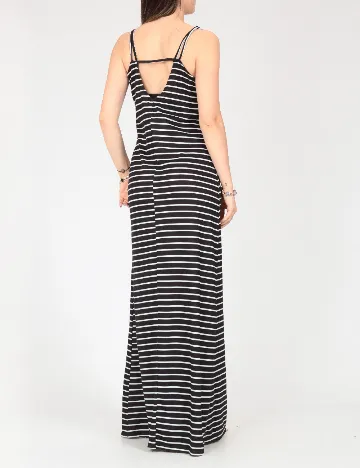 Rochie lunga Bershka, alb/negru