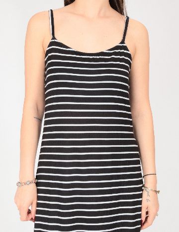 Rochie lunga Bershka, alb/negru