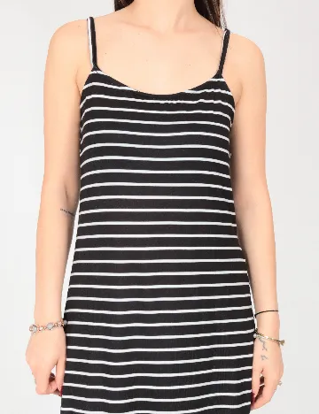 Rochie lunga Bershka, alb/negru