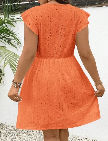 Rochie scurta SHEIN CURVE, portocaliu