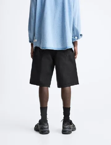 Pantaloni scurti Zara, negru