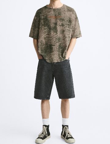 Pantaloni scurti Zara, negru