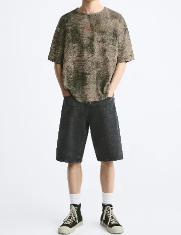 Pantaloni scurti Zara, negru
