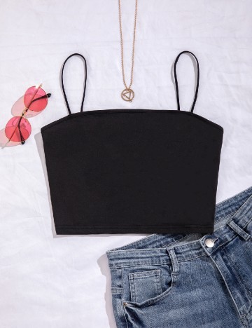 Top SHEIN CURVE, negru