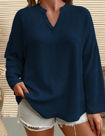 Bluza SHEIN CURVE, albastru