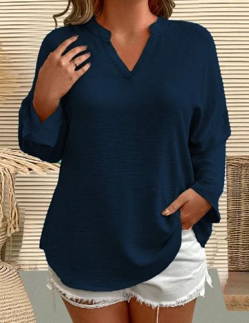 Bluza SHEIN CURVE, albastru