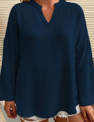 Bluza SHEIN CURVE, albastru