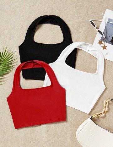Set topuri 3 bucati SHEIN, mix culori
