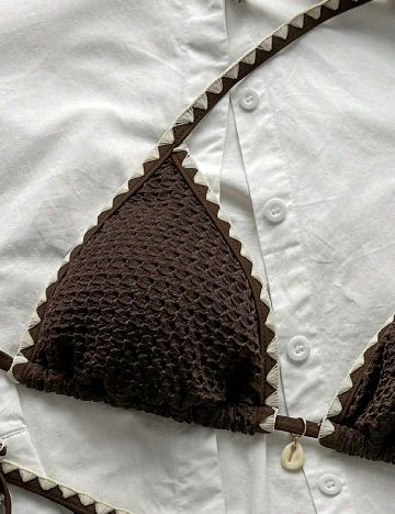 Costum de baie SHEIN, maro