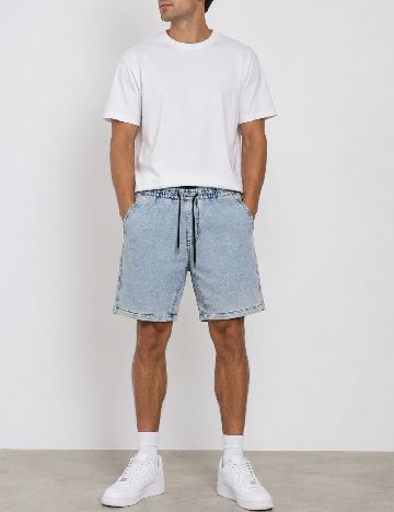 Pantaloni scurti Bershka, albastru