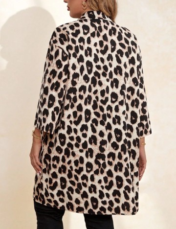 Blazer SHEIN CURVE, animal print