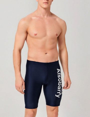 Slip de baie SHEIN Plus Size Men, bleumarin