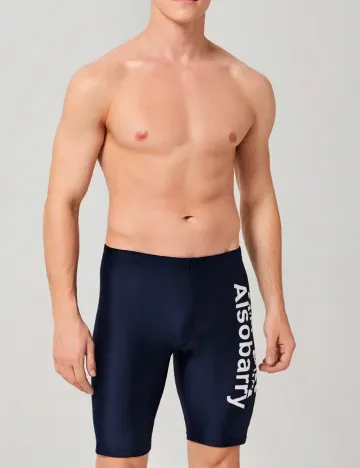 Slip de baie SHEIN Plus Size Men, bleumarin
