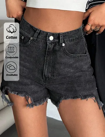 Pantaloni scurti SHEIN, gri inchis