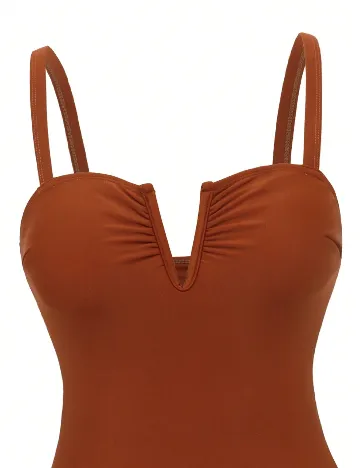 Costum de baie SHEIN, maro