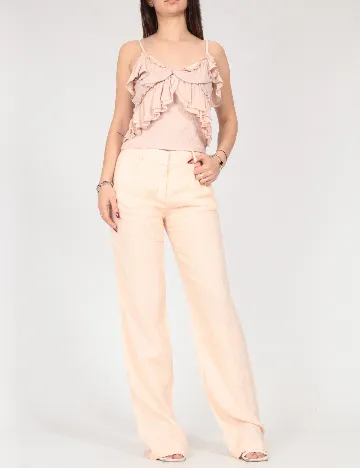 Pantaloni Zara, somon