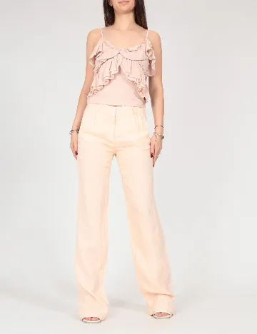Pantaloni Zara, somon