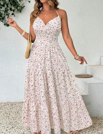 Rochie lunga SHEIN CURVE, floral print