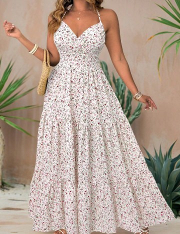 Rochie lunga SHEIN CURVE, floral print