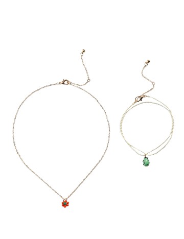 Set Coliere 2 bucati Mango Kids, mix culori