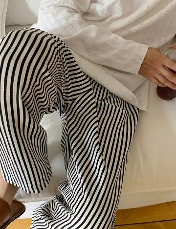 Pantaloni de pijama Dazy, negru/ecru