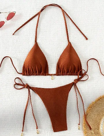Costum de baie SHEIN, maro