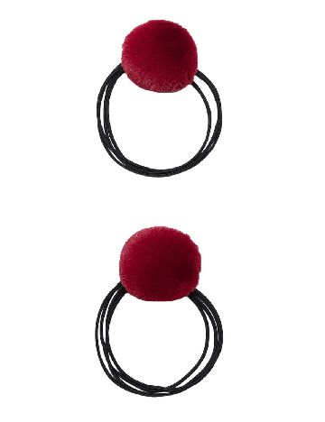 Set elastice de par 2 bucati Mango Kids, rosu