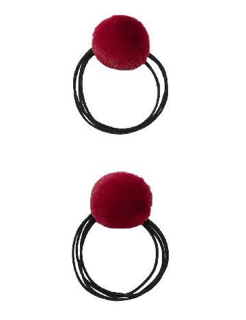 Set elastice de par 2 bucati Mango Kids, rosu
