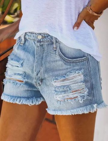 Pantaloni scurti SHEIN, albastru