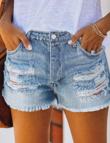 Pantaloni scurti SHEIN, albastru