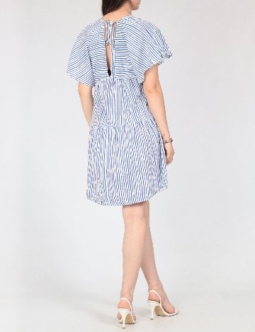 Rochie scurta Zara, alb/albastru